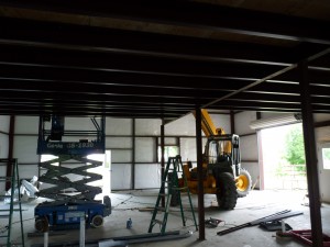 We decided to extend the I beam another 10'...